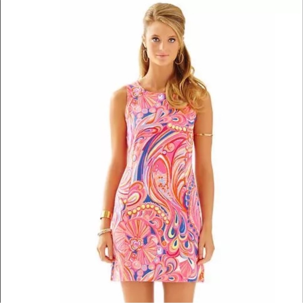 Lilly Pulitzer Whiting Shift Dress Multi Reef Retreat - Picture 7 of 8